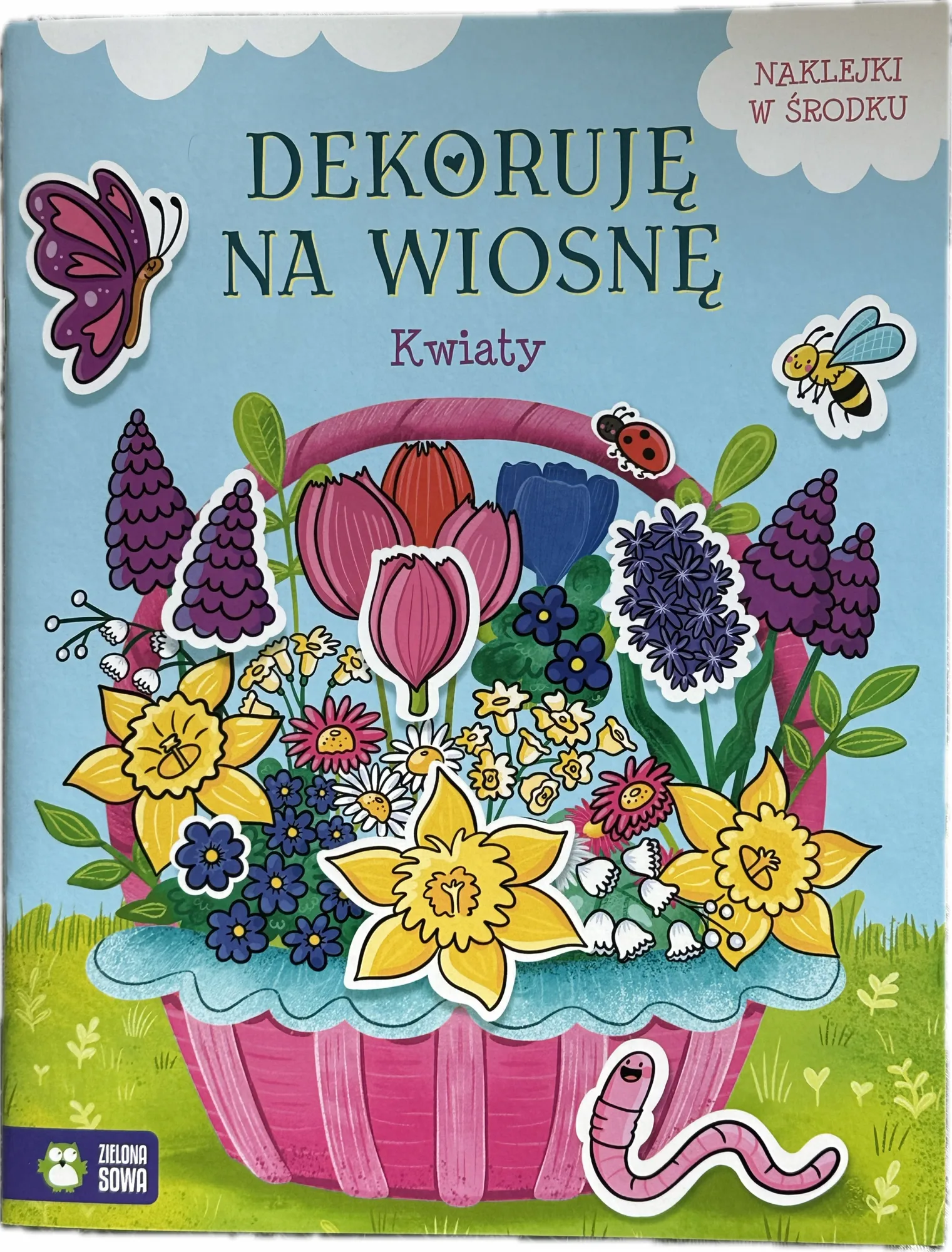 Okładka: książeczka z naklejkami DEKORACJE WIOSENNE A4