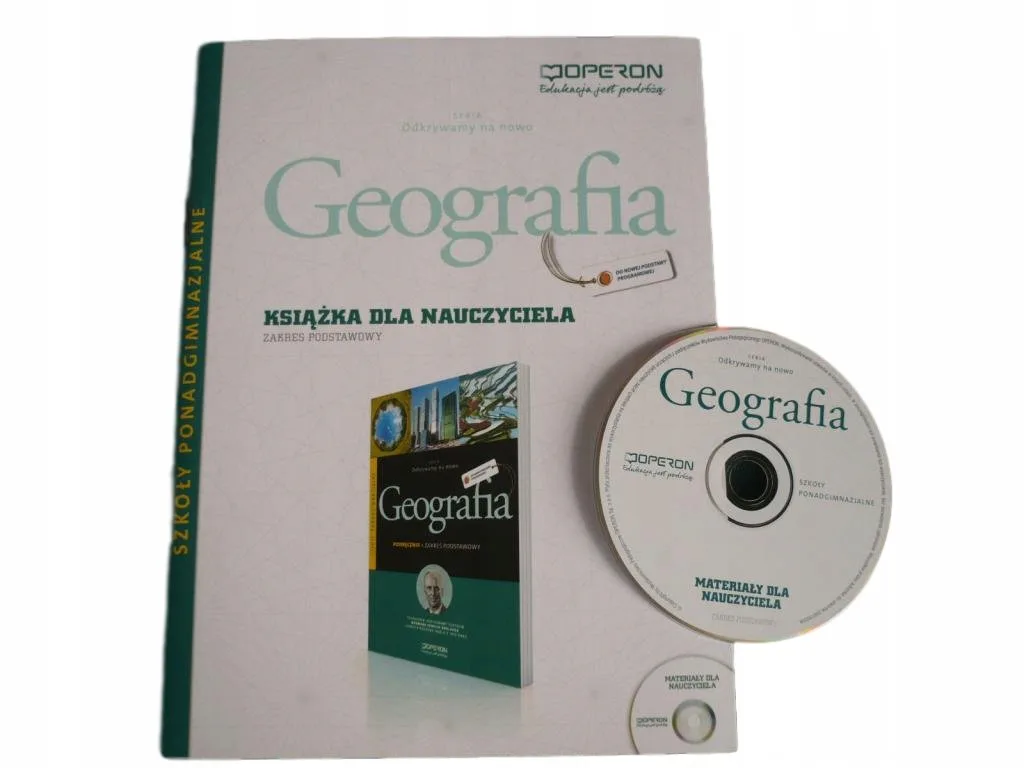 Okładka: GEOGRAFIA ONN książka nauczyciela OPERON TESTY