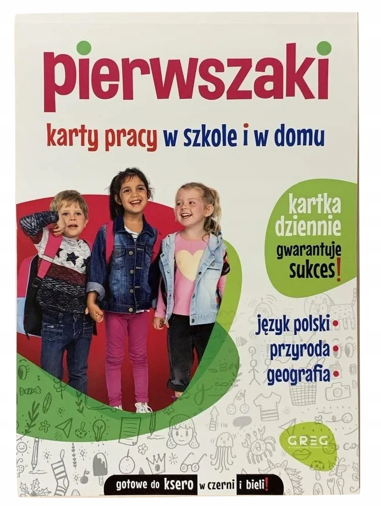 Okładka: KARTY PRACY klasa 1 A4 dla pierwszaka SPRAWDZIANY
