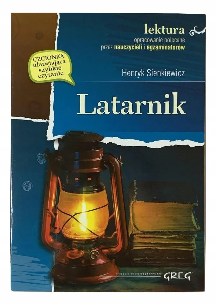 Okładka: LATARNIK Henryk Sienkiewicz lektura z opracowaniem
