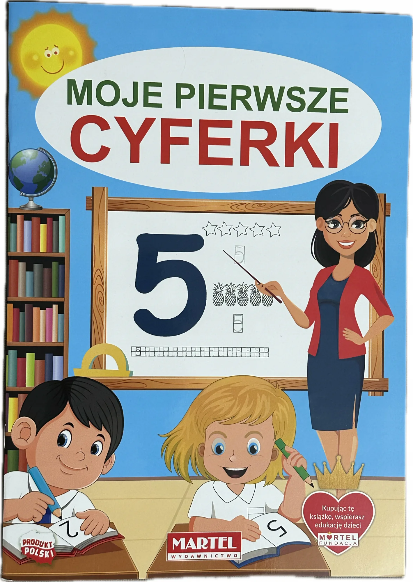 Okładka: CYFERKI nauki pisania po śladzie kaligrafia kolorowanka A4
