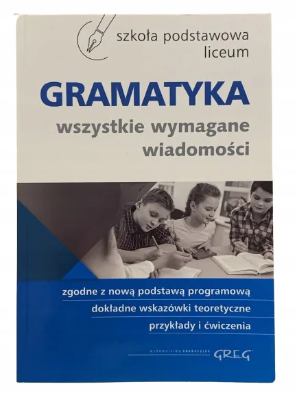 Okładka: GRAMATYKA SZKOŁA PODSTAWOWA LICEUM ściąga bryk opracowania