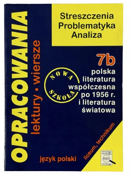 Okładka: Matura ŚCIĄGA opracowania literatura współczesna