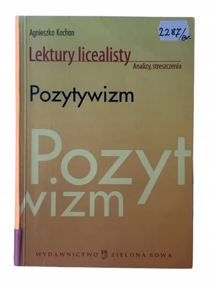 Okładka: OPRACOWANIA LEKTUR liceum pozytywizm ściąga bryk