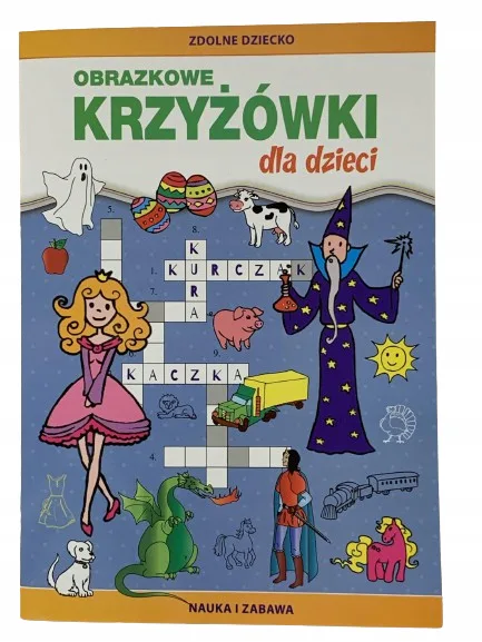 Okładka: Krzyżówki obrazkowe dla dzieci w wieku 8 9 10 lat