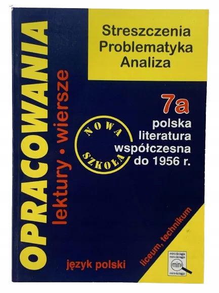 Okładka: Literatura współczesna do 1956 ŚCIĄGA OPRACOWANIA