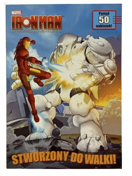 Okładka: książeczka z naklejkami IRONMAN Iron Man Marvel A4