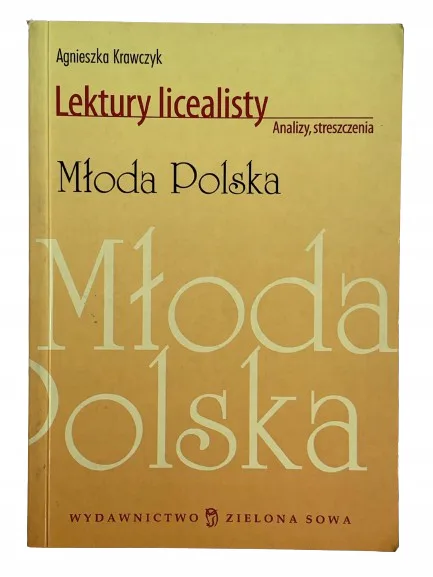Okładka: Lektury licealisty MŁODA POLSKA liceum ściąga bryk