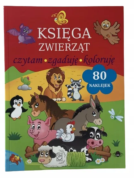 Okładka: książeczka z naklejkami 80 KOLOROWANKA zwierzęta