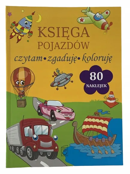 Okładka: książeczka z naklejkami 80 KOLOROWANKA samochody