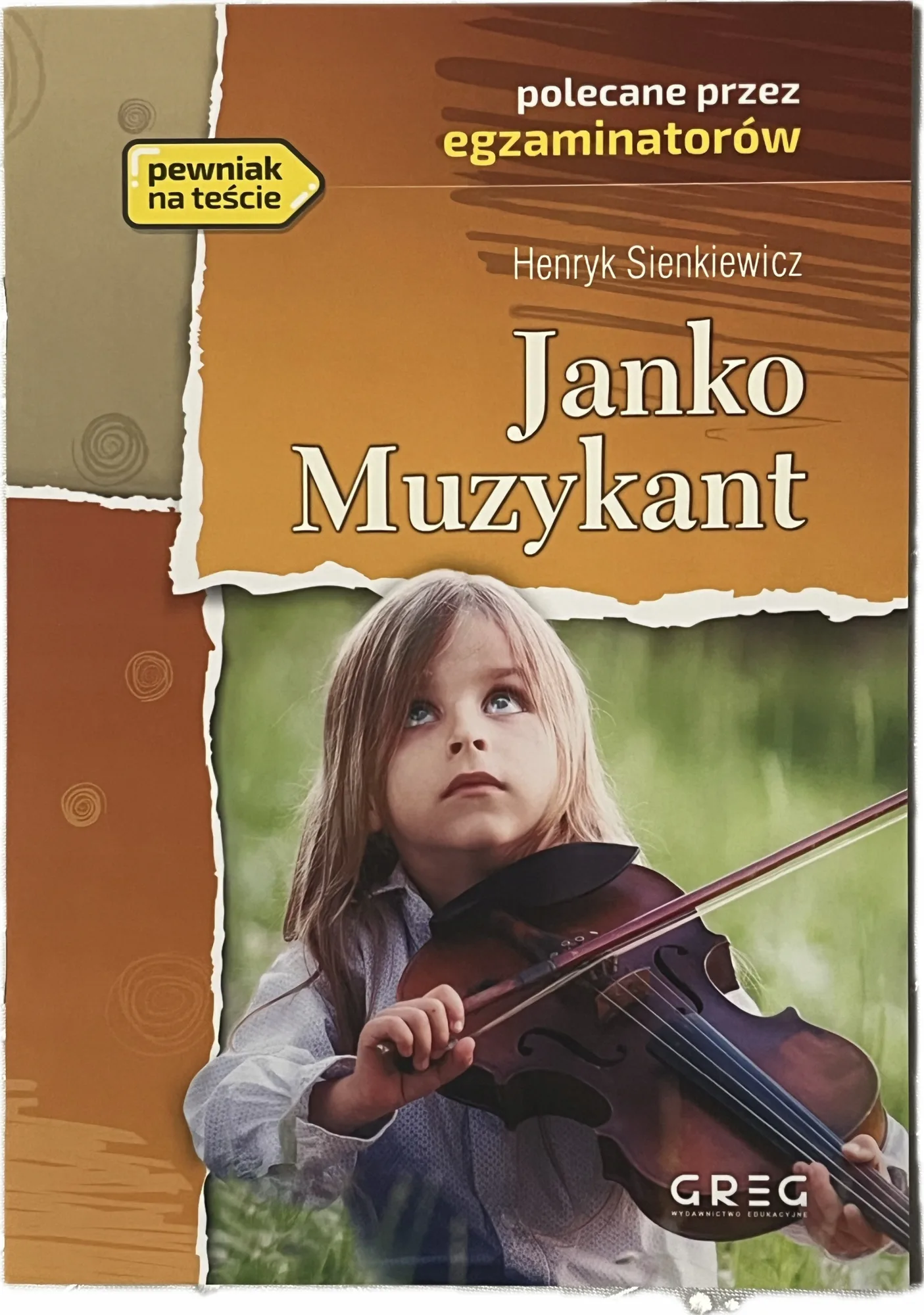 Okładka: JANKO MUZYKANT Sienkiewicz lektura z opracowaniem Greg