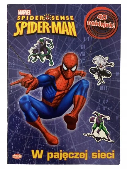 Okładka: książeczka z naklejkami Spider-man KOLOROWANKA A4