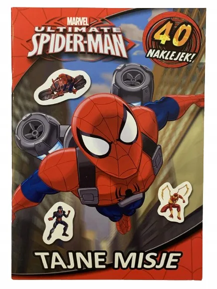 Okładka: książeczka z naklejkami Spider-man KOLOROWANKA A4