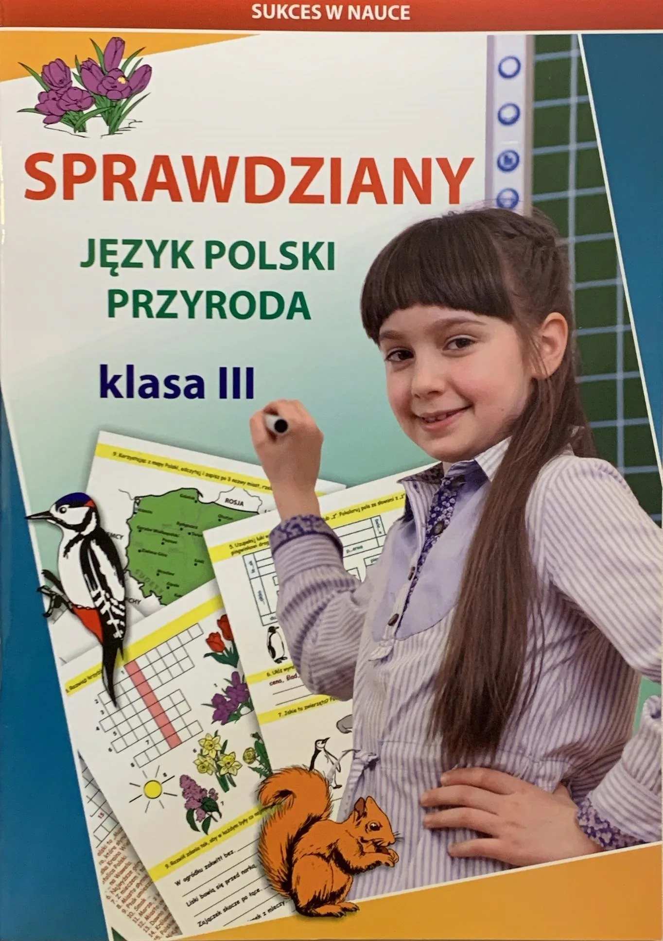 Okładka: JĘZYK POLSKI przyroda klasa 3 SPRAWDZIANY testy format A4
