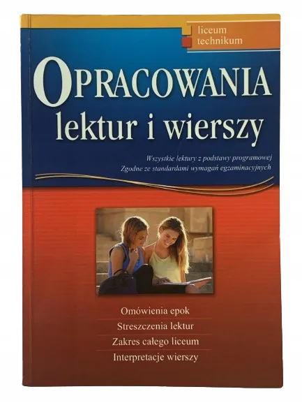 Okładka: OPRACOWANIA LICEUM streszczenia ściąga LEKTURY BDB