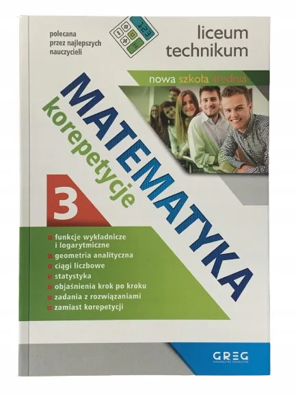 Okładka: KOREPETYCJE ściąga MATEMATYKA Liceum technikum 3