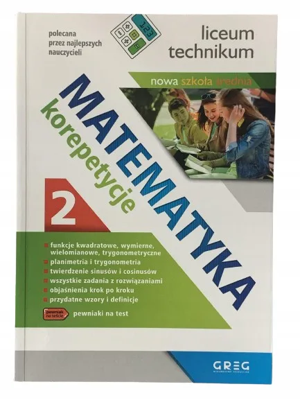 Okładka: KOREPETYCJE ściąga MATEMATYKA Liceum technikum 2