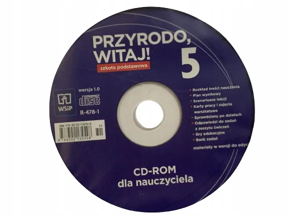 Okładka: PRZYRODA biologia KSIĄZKA NAUCZYCIELA na cd kl 5