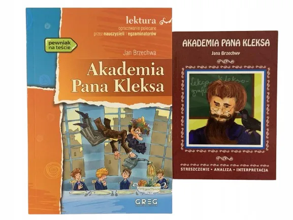 Okładka: AKADEMIA PANA KLEKSA JAN BRZECHWA z opracowaniem streszczenie omówienie