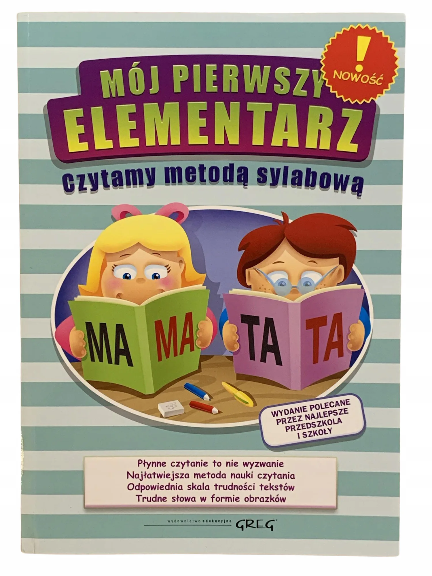 Okładka: Nauka czytania sylabami elementarz sylabowy zerówka 1 klasa