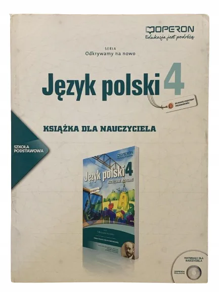 Okładka: OPERON JEZYK POLSKI KLASA 4 KSIĄZKA nauczyciela ONN PŁYTA cd testy SP