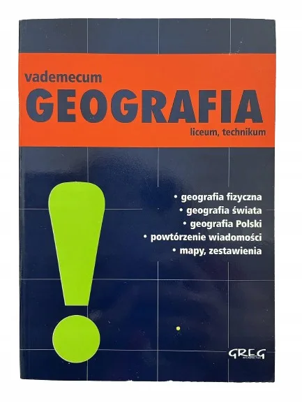 Okładka: Geografia ściąga liceum technikum klasa 1 2 3 4 LO