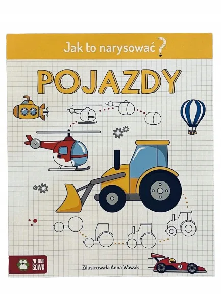 Okładka: Nauka rysowania rysunku kurs dla dzieci samochody AUTA POJAZDY