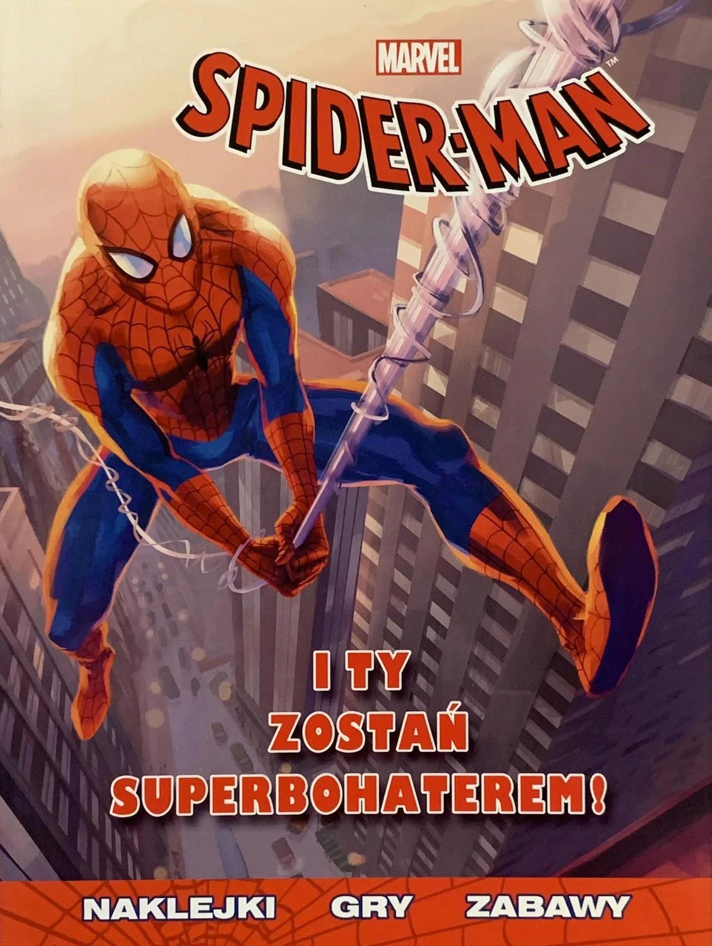Okładka: książeczka z naklejkami Spider-man KOLOROWANKA A4