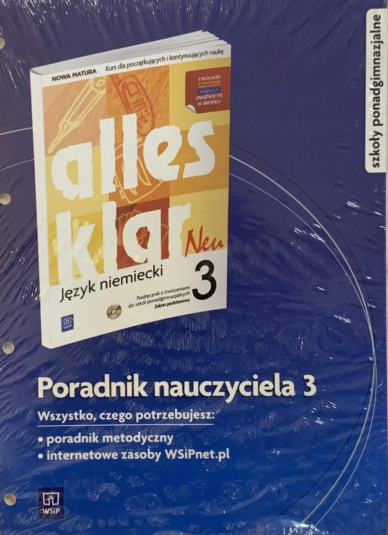 Okładka: Alles klar 3 Książka nauczyciela poradnik WSIP język niemiecki