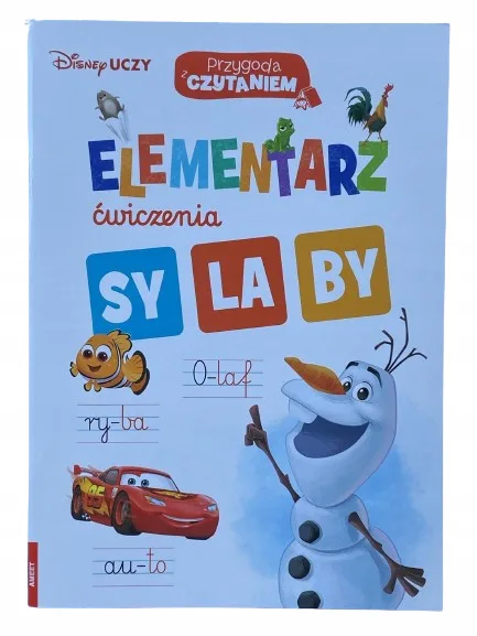 Okładka: ELEMENTARZ ćwiczenia NAUKA CZYTANIA pisania Disney uczy sylaby