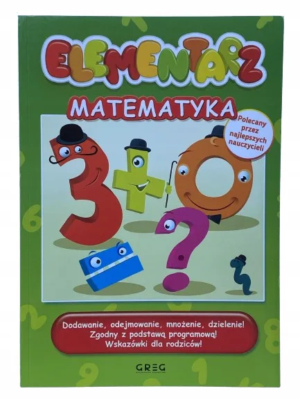 Okładka: Matematyka klasa 1 zadania ćwiczenia dodawanie A4