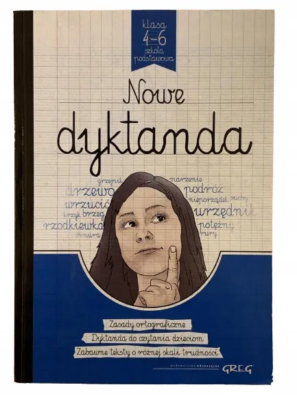 Okładka: dyktanda ortografia szkoła podstawowa klasa 4 5 6