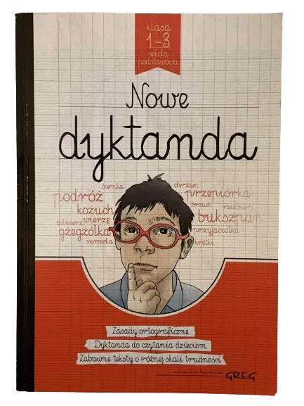 Okładka: dyktanda ortografia szkoła podstawowa klasa 1 2 3