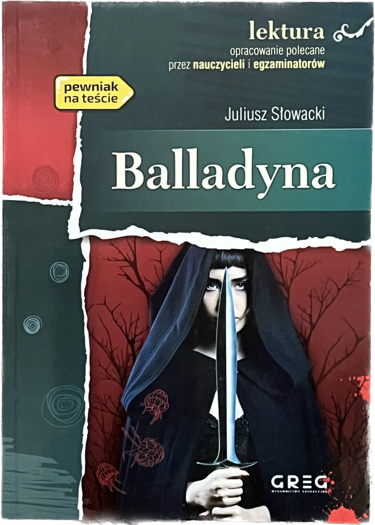 Okładka: Balladyna lektura z opracowaniem Juliusz Słowacki