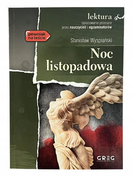 Okładka: Noc listopadowa lektura z opracowaniem Wyspiański
