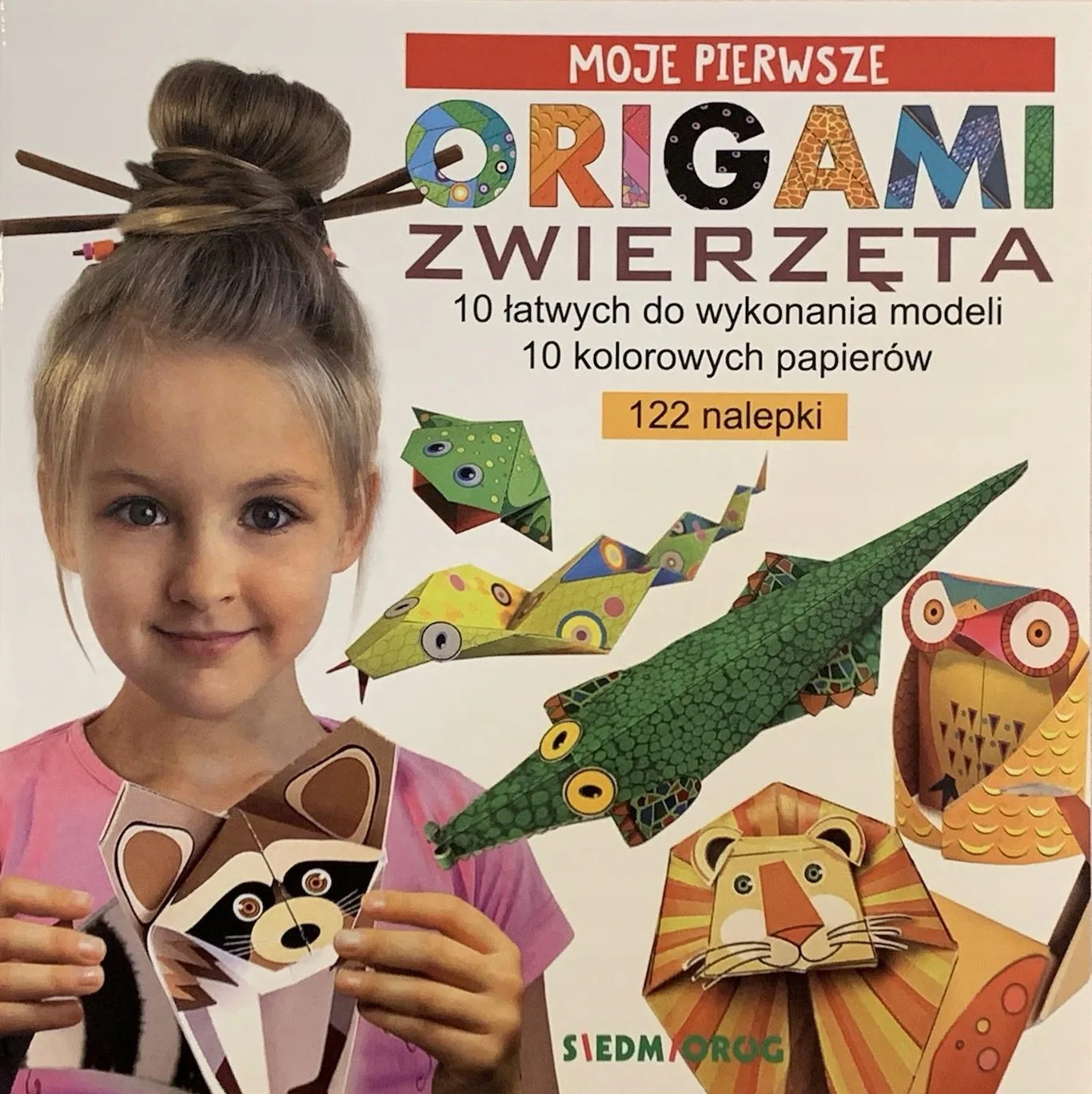Okładka: nauka origami dla dzieci z naklejkami ZWIERZĘTA