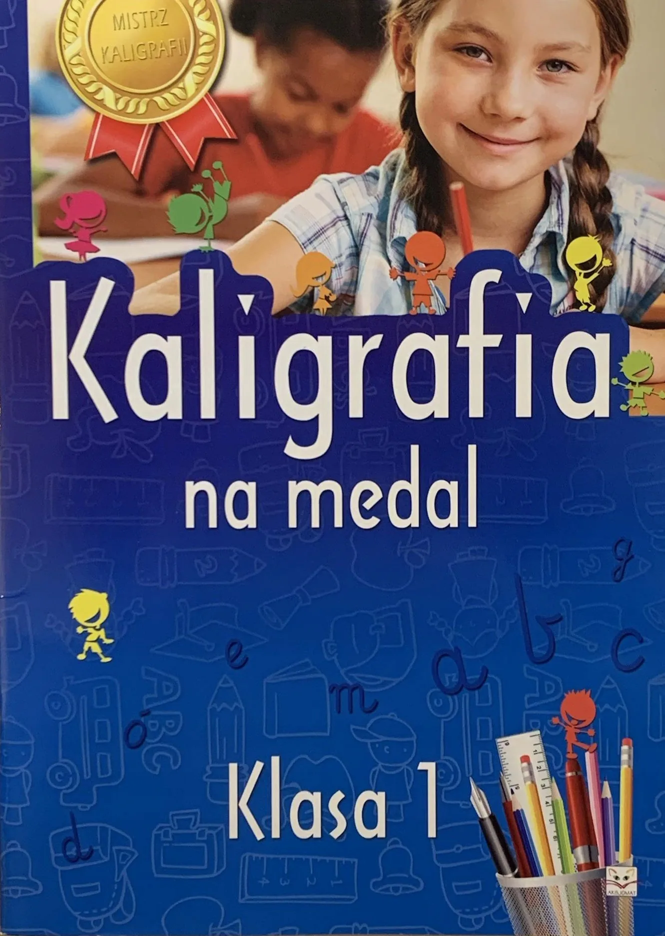Okładka: zeszyt do kaligrafii NAUKA PISANIA pierwsze litery