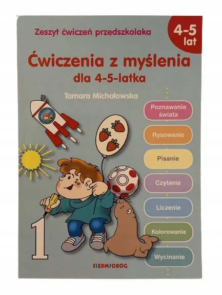 Okładka: KSIĄŻECZKA edukacyjna dla przedszkolaków 4 5 lat