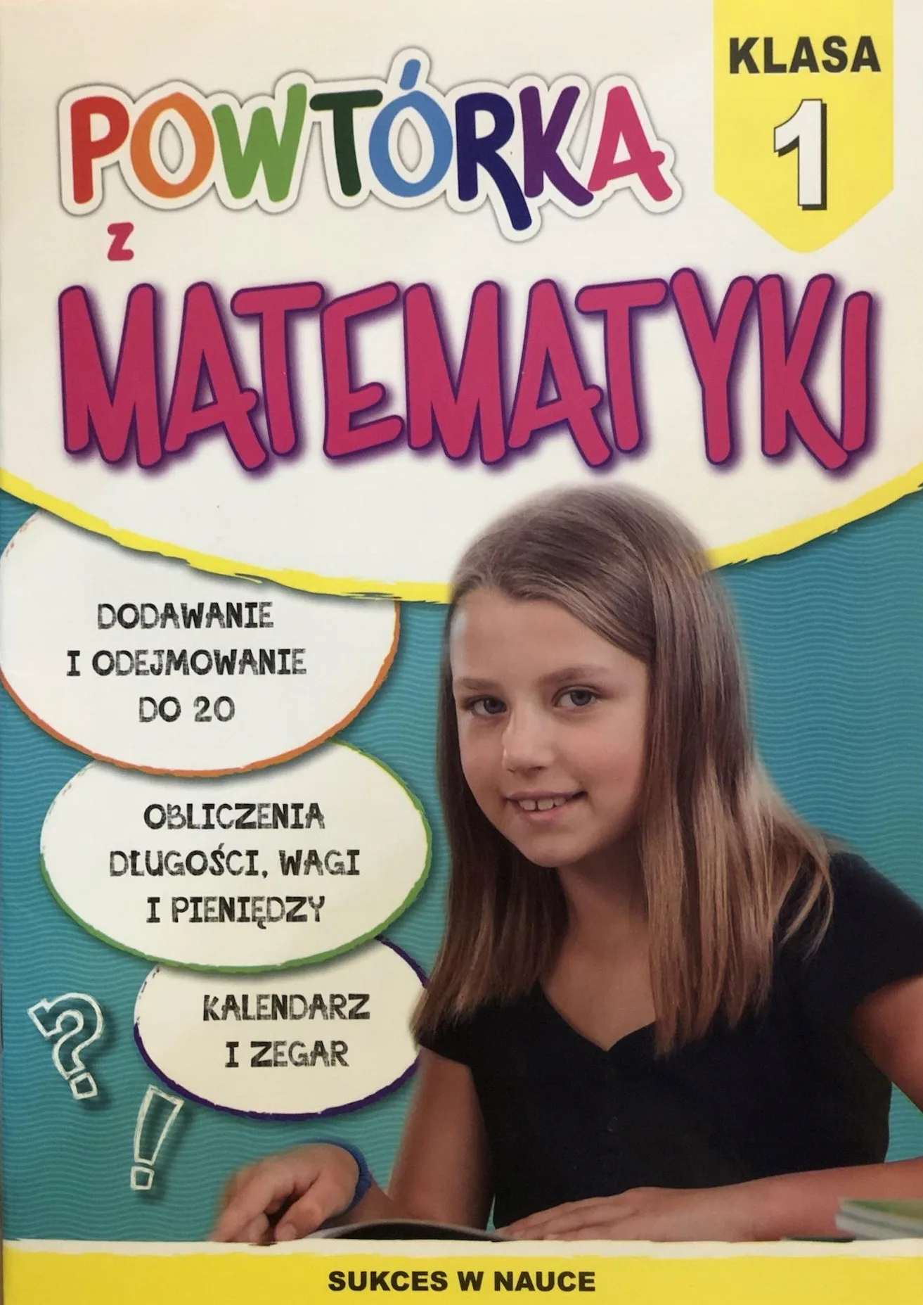 Okładka: matematyka klasa 1 zadania z treścią grafy ćwiczenia karty pracy