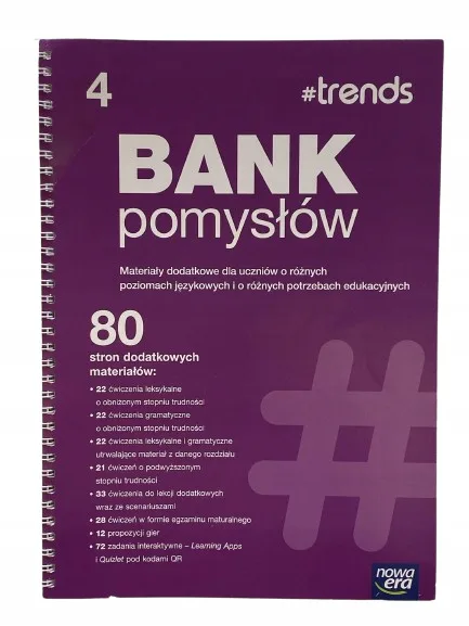 Okładka: TRENDS 4 BANK POMYSŁÓW KSIĄŻKA DLA NAUCZYCIELA