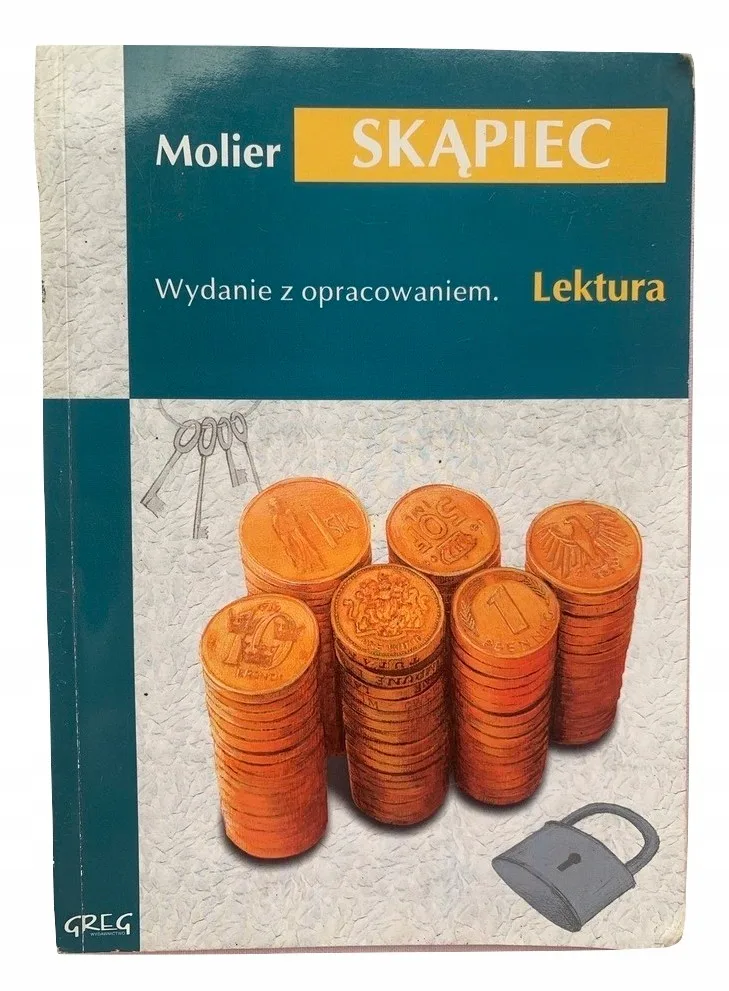 Okładka: Skąpiec lektura z opracowaniem MOLIER