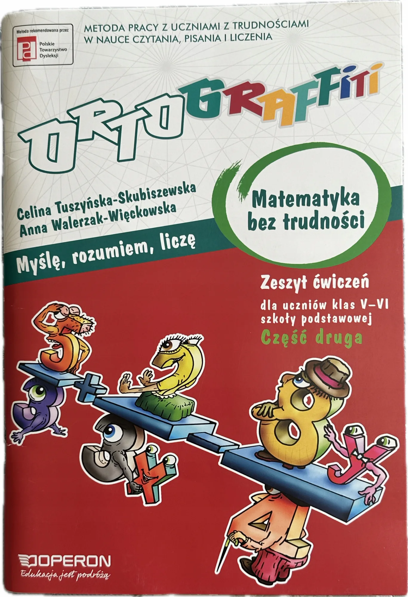Okładka: MATEMATYKA Ortograffiti klasa 5 6 karty pracy ćwiczenia na SPRAWDZIANY A4