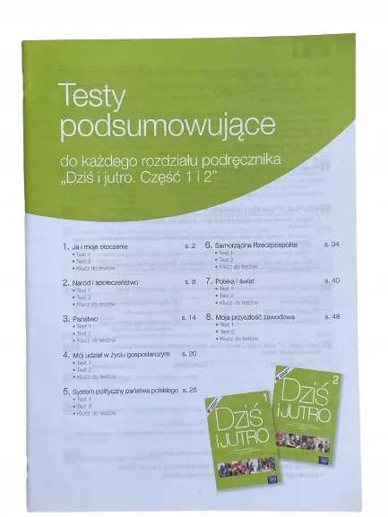 Okładka: DZIS i JUTRO 1 2 gim SPRAWDZIANY TESTY 8