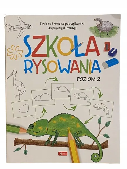 Okładka: NAUKA RYSUNKU KURS RYSOWANIA dla dzieci poziom 2