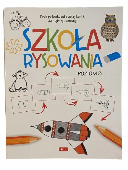 Okładka: NAUKA RYSUNKU KURS RYSOWANIA dla dzieci poziom 3