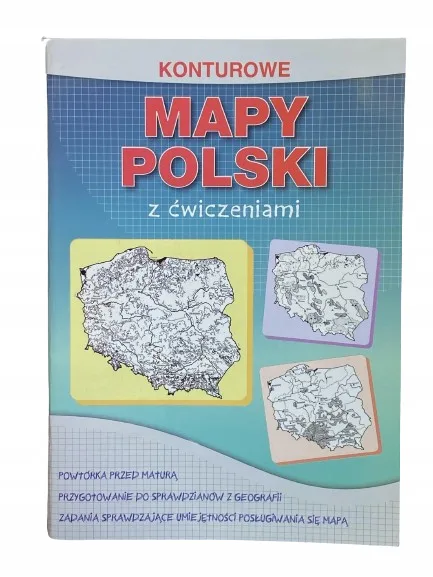 Okładka: Mapy Polski konturowe geografia maturalne karty pr