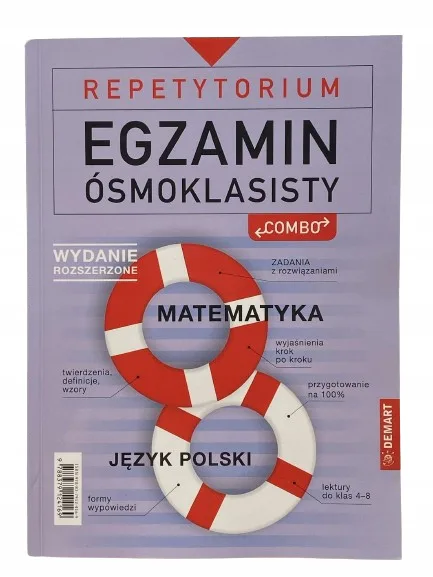 Okładka: REPETYTORIUM EGZAMIN ÓSMOKLASISTY POLSKI I MATEMAT