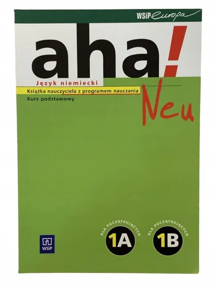 Okładka: Aha neu 1 GIMNAZJUM sprawdziany testy zakres podstawowy KLASA 7