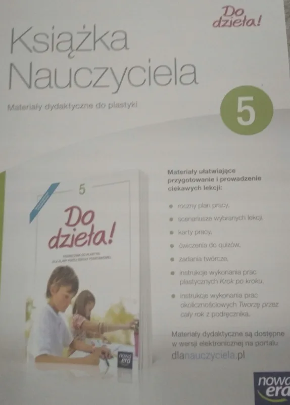 Okładka: DO DZIEŁA plastyka klasa KL 5 książka nauczyciela