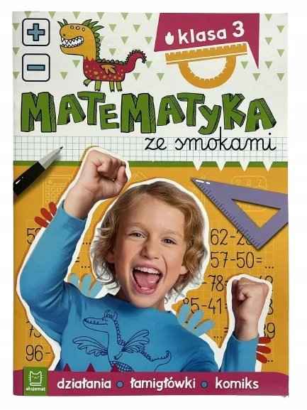 Okładka: Zbiór zadań matematyka ze smokami klasa 3 ćwiczenia zadania na sprawdziany